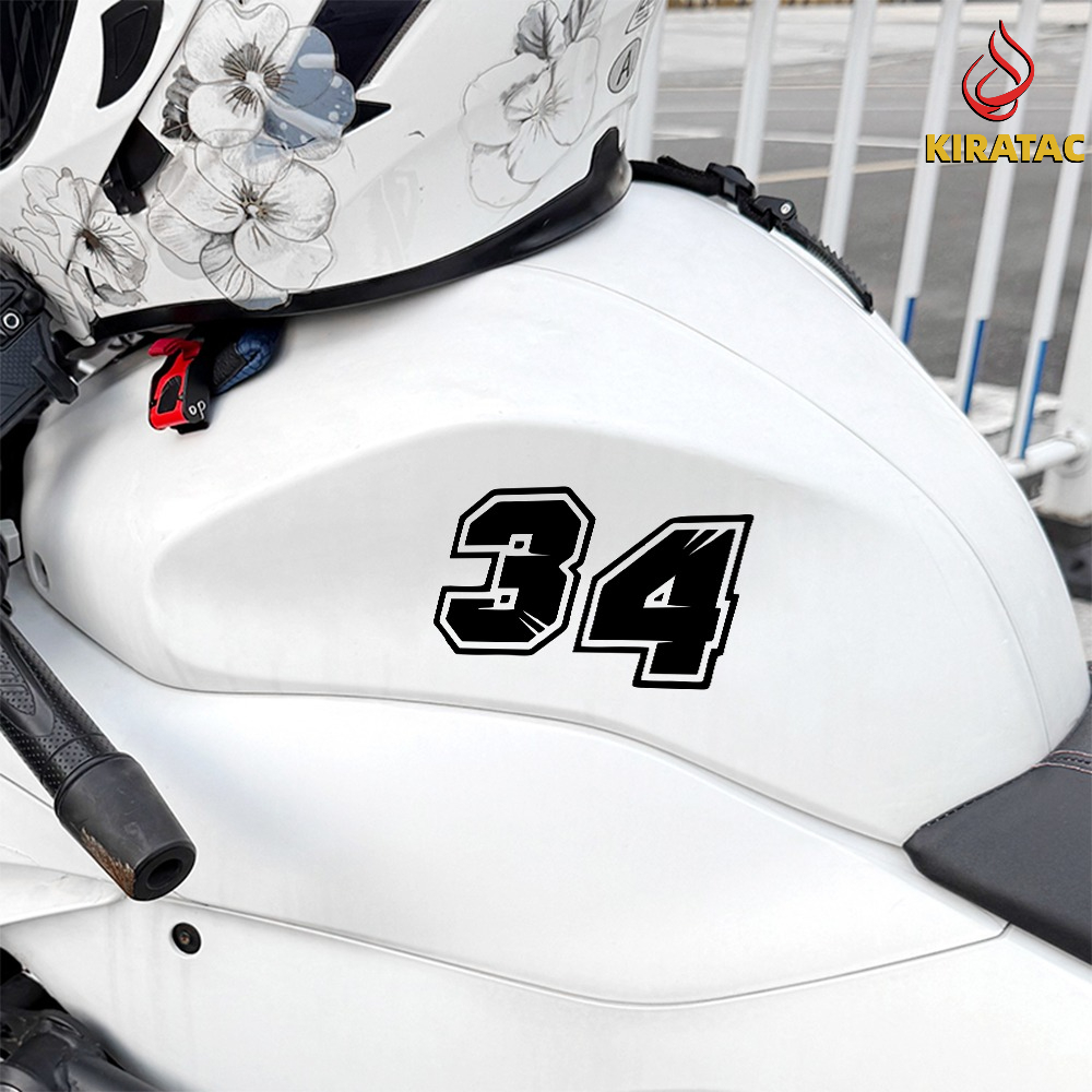 Race Bib - 2Pcs Funny Black Number Waterproof Vinyl