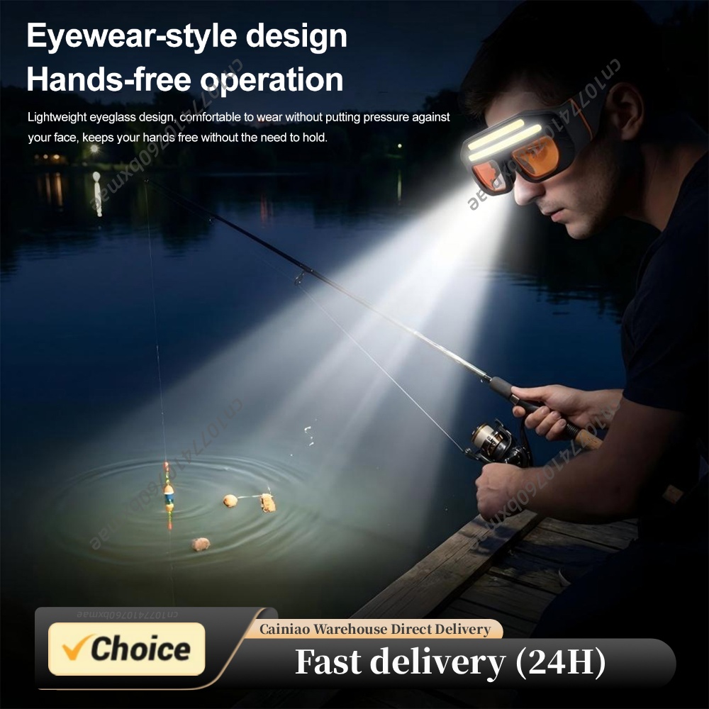 Running Headlamp - LED COB Double Light Source Protective