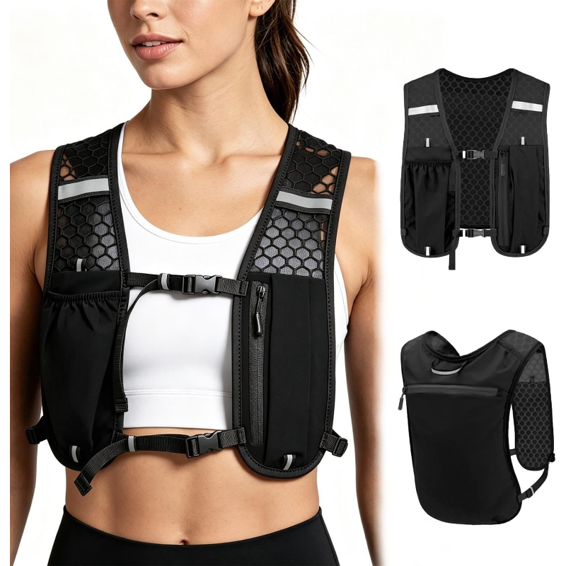 Hydration Vest - WOOJACK Hydration Running Vest Lightweight Water