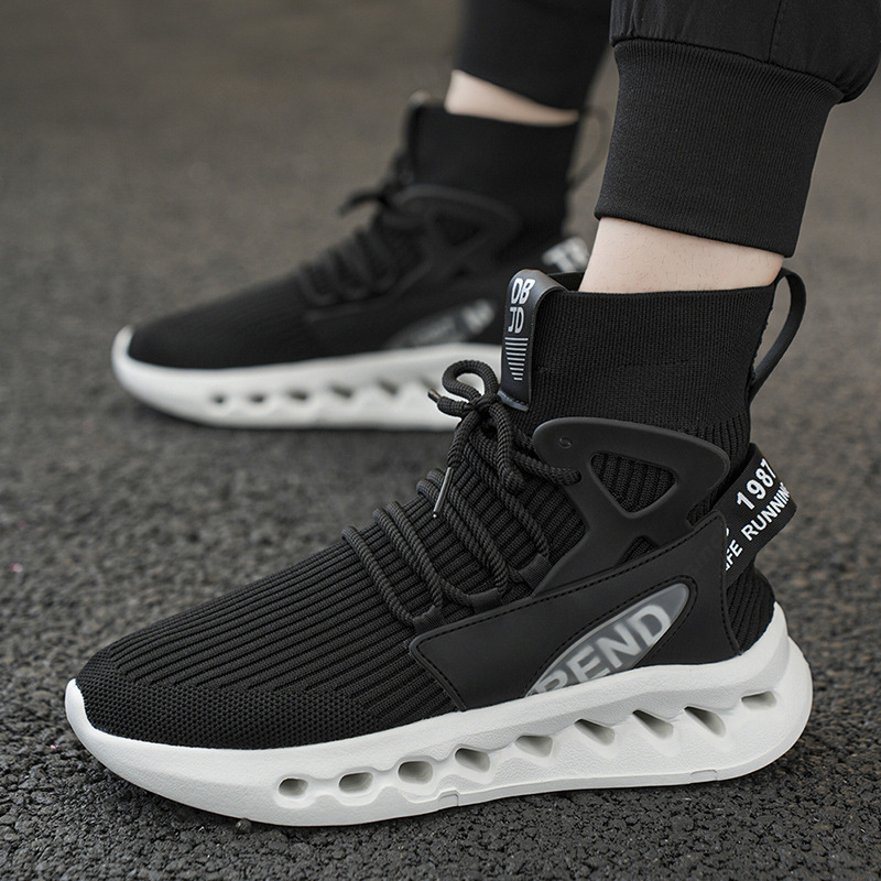 Trendy Men High Top Sock Shoes - огляд і ціна Running Shoes Men