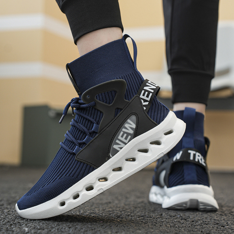 Trendy Men High Top Sock Shoes - огляд і ціна Running Shoes Men