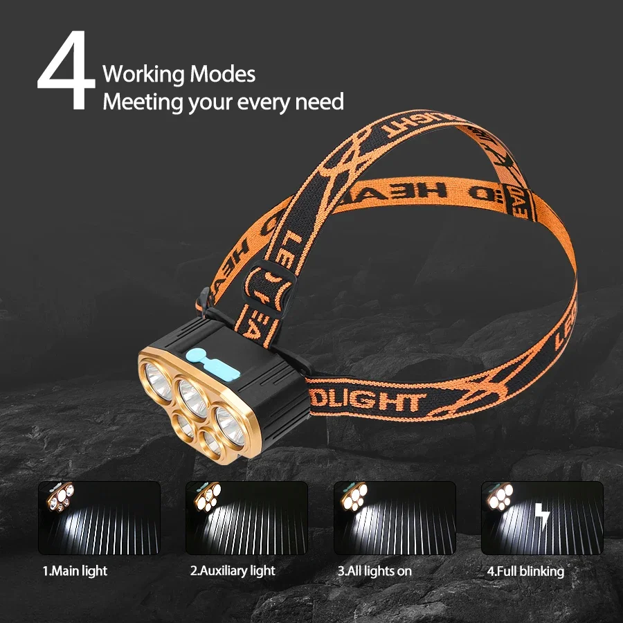 Rechargeable 5 LED Headlight U - огляд і ціна Running Headlamp