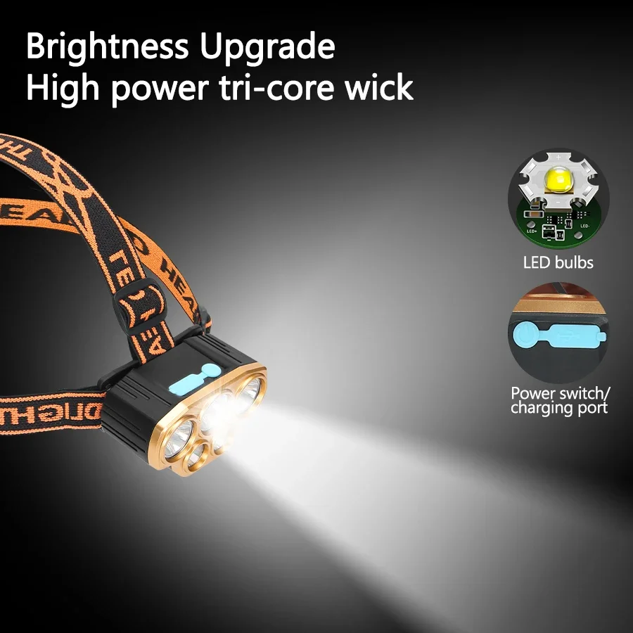 Rechargeable 5 LED Headlight U - огляд і ціна Running Headlamp