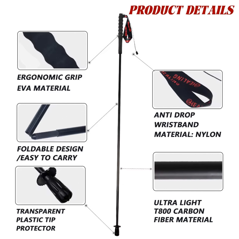OKHEALING 110g Ultra-Light 5-S - огляд і ціна Trekking Pole Carbon