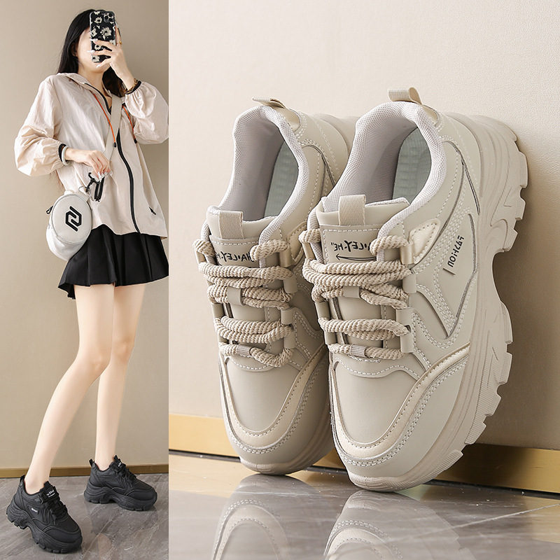 Women's Leather Low-Top Dad Sh - огляд і ціна Running Shoes Women