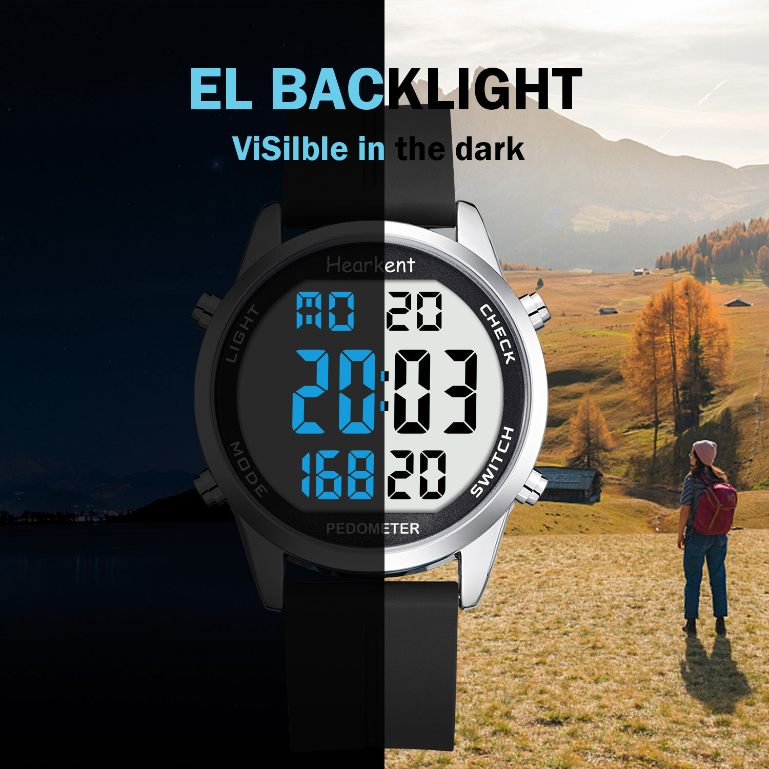 Hearkent Pedometer Watch Men/W - огляд і ціна Running Watch