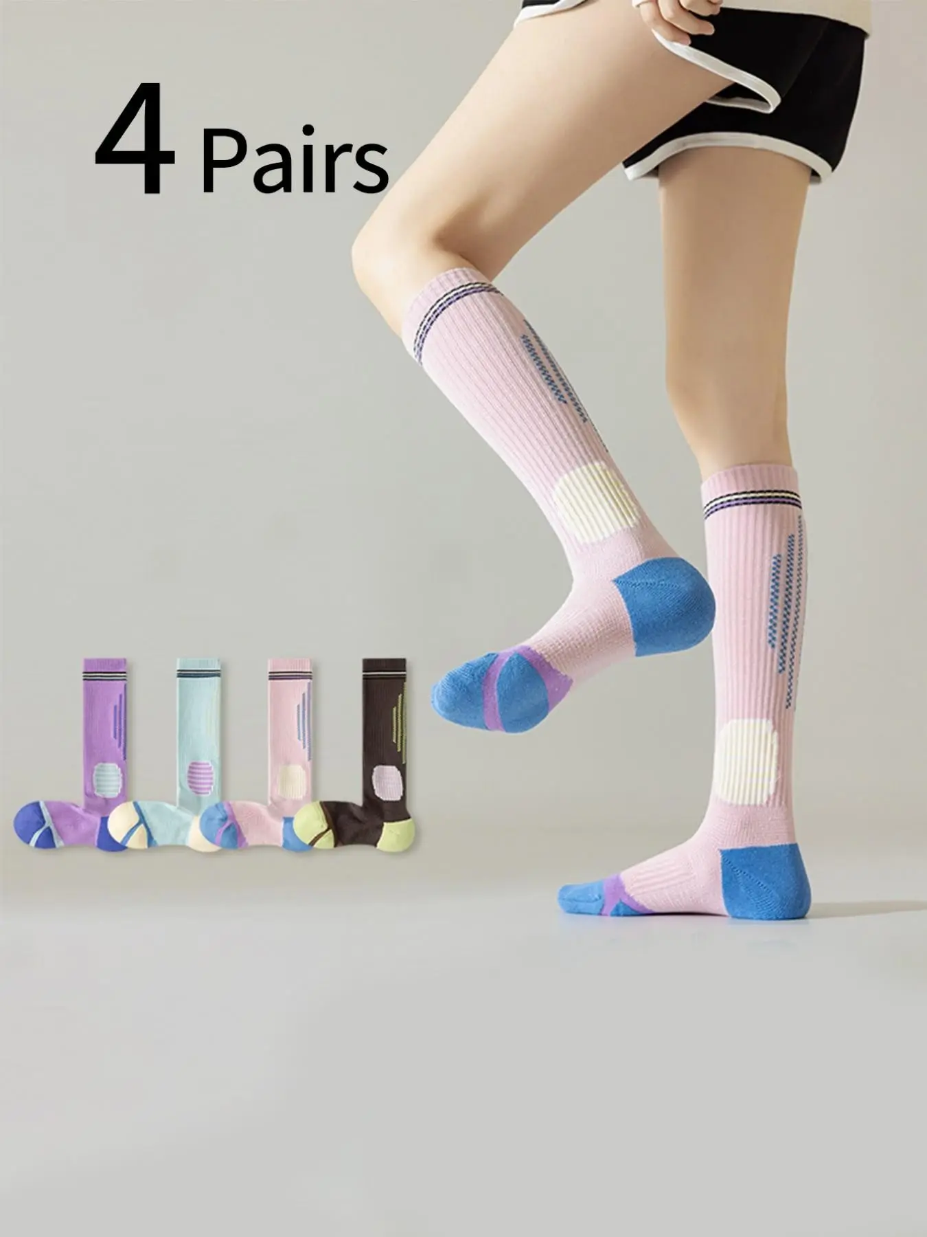 4 Pairs Women's Sporty Compres - огляд і ціна Sports Socks