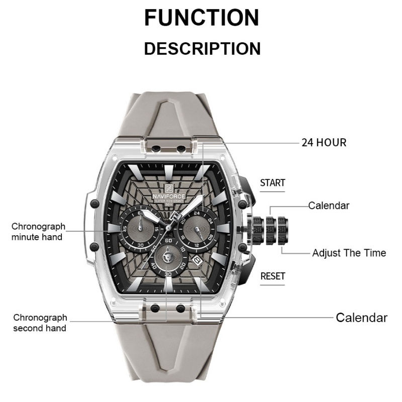 NF6113 NAVIFORCE Men's Multifu - огляд і ціна Running Watch