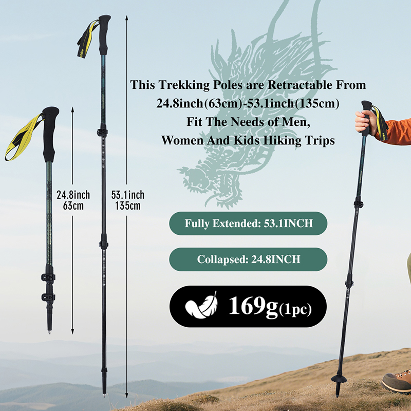 3K Carbon Fiber Hiking Stick,  - огляд і ціна Trekking Pole Carbon