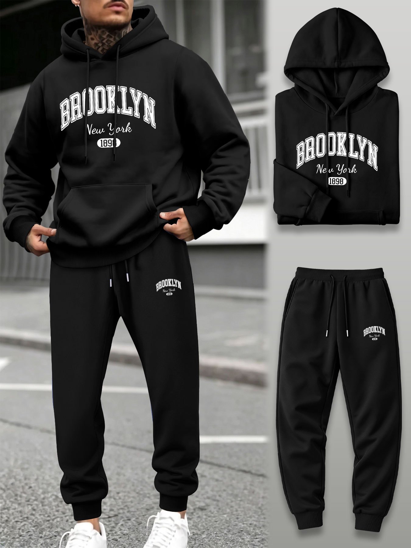 Men 2 Piece Tracksuit Hoodie J - огляд і ціна Joggers Pants