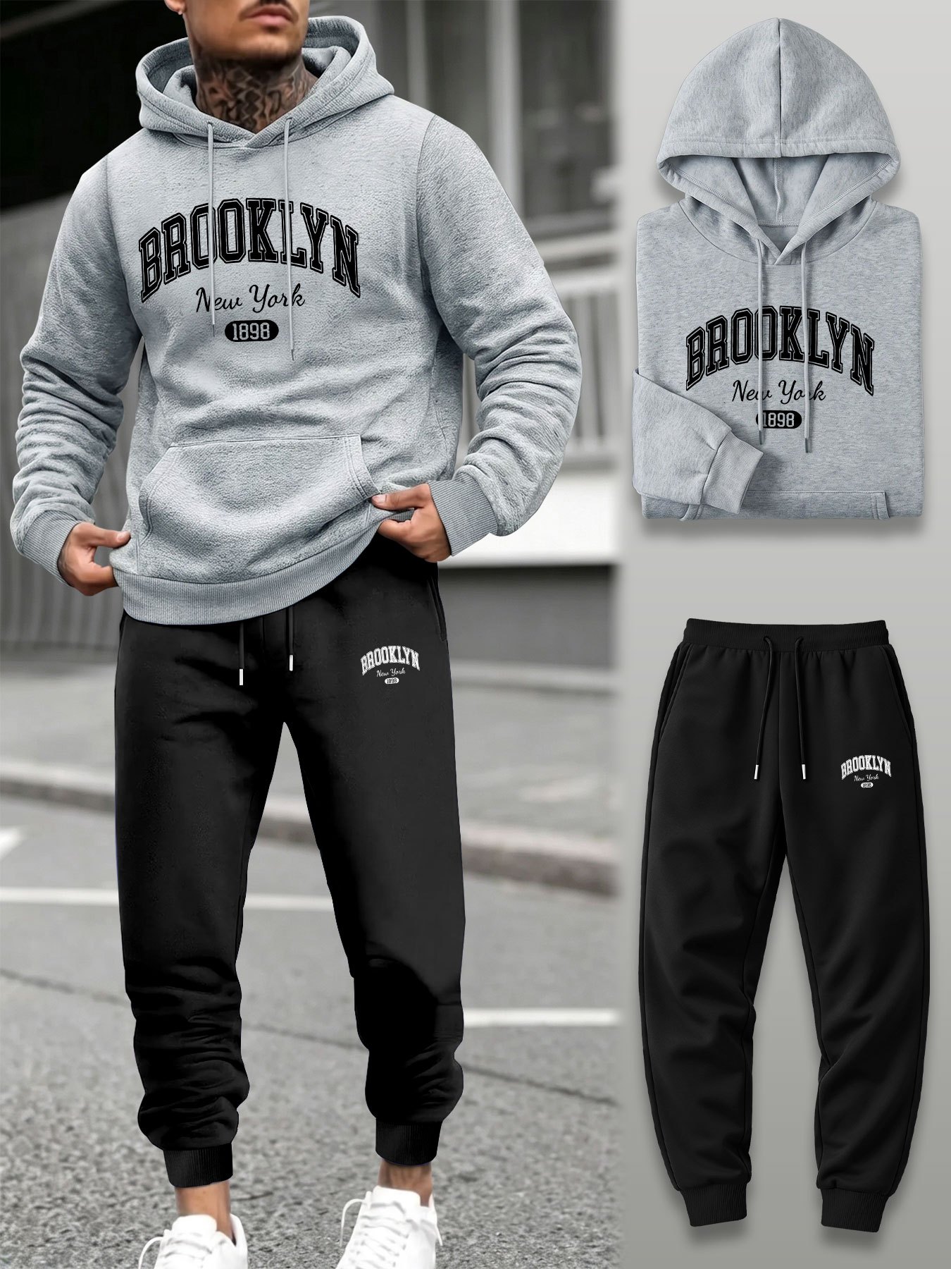 Men 2 Piece Tracksuit Hoodie J - огляд і ціна Joggers Pants