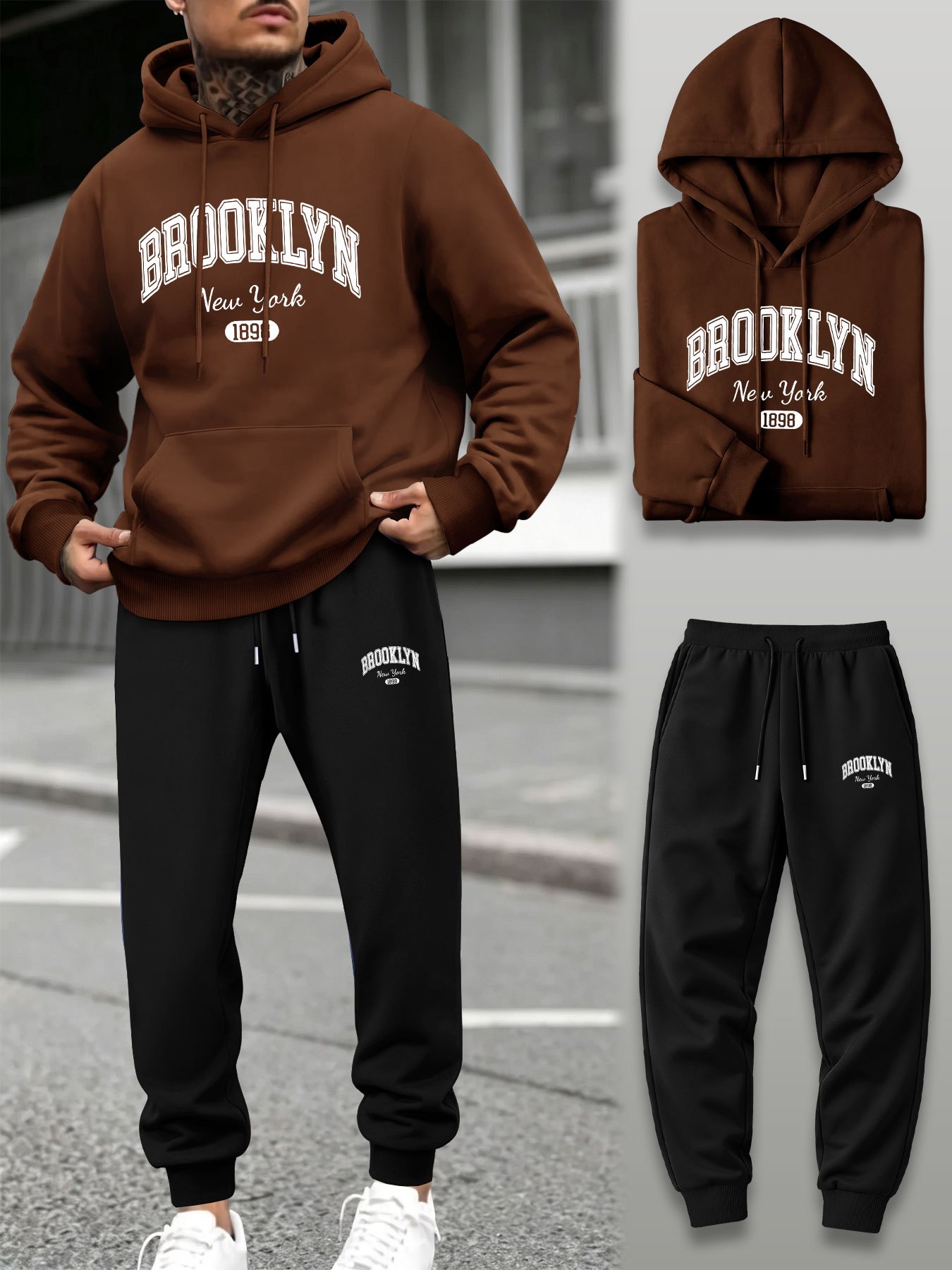 Men 2 Piece Tracksuit Hoodie J - огляд і ціна Joggers Pants
