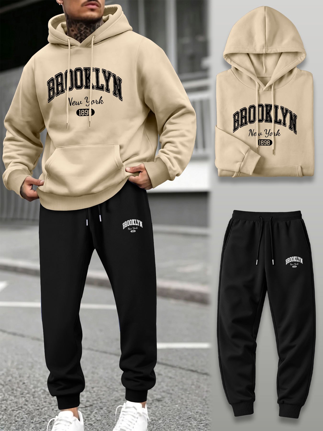 Men 2 Piece Tracksuit Hoodie J - огляд і ціна Joggers Pants
