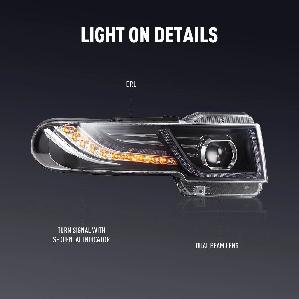 2PCs Car Styling Head Lamp for - огляд і ціна Running Headlamp