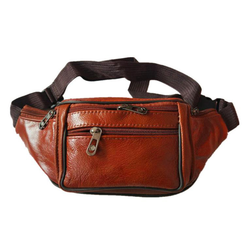 Leather Men Waist Chest Bag Th - огляд і ціна Running Belt